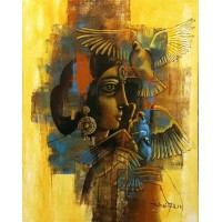 Shaista Momin, Untitled, 24 x 30 Inch, Acrylic on Canvas, Figurative Painting, AC-SHM-016